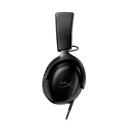 HyperX Cloud III – Wired Gaming Headset, PC, PS5, Xbox Series X|S, Angled 53mm Drivers, DTS, Memory Foam, Durable Frame, Ultra-Clear 10mm Mic, USB-C, USB-A, 3.5mm