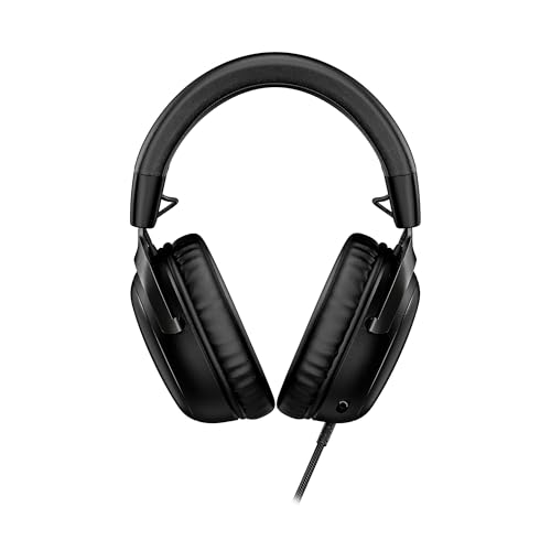 HyperX Cloud III – Wired Gaming Headset, PC, PS5, Xbox Series X|S, Angled 53mm Drivers, DTS, Memory Foam, Durable Frame, Ultra-Clear 10mm Mic, USB-C, USB-A, 3.5mm