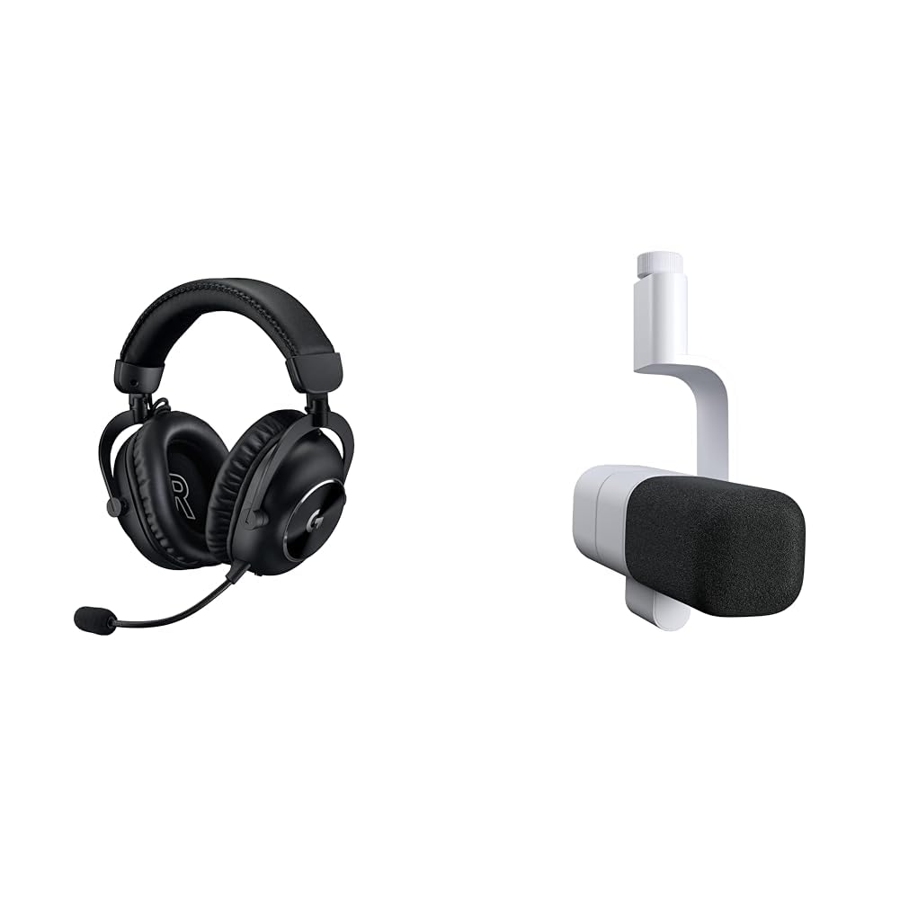 Logitech G PRO X 2 Lightspeed Wireless Gaming Headset + Yeti G Studio Active Dynami XLR Broadcast Micropone Internal Shockmount
