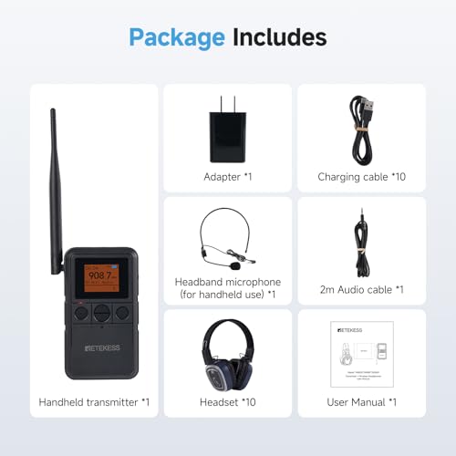 Retekess TA003P Silent Disco Headphone System