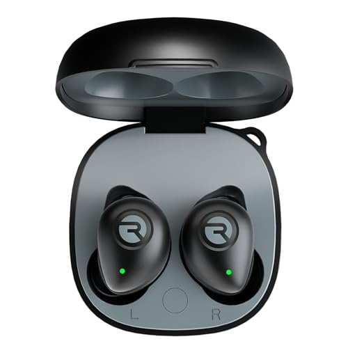 Raycon Fitness Bluetooth True Wireless Earbuds with Built in Mic 54 Hours of Battery IPX 7 Waterproof and Charging Case with Talk, Text, and Play Bluetooth 5.2 Portable Sport