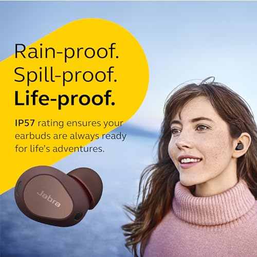 Jabra Elite 10 True Wireless Bluetooth Earbuds – Advanced Active Noise Cancelling with Dolby Atmos Surround Sound, All-Day Comfort, Multipoint, Crystal-Clear Calls – Cocoa