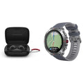 Sennheiser Momentum Sport (Black) Earbuds with Crystal-Clear Sound and Adaptive ANC Bundle with Polar Grit X2 Pro (Stone Grey) Premium GPS Smart Sports Watch, Advanced Navigation, Heart Rate Tracking