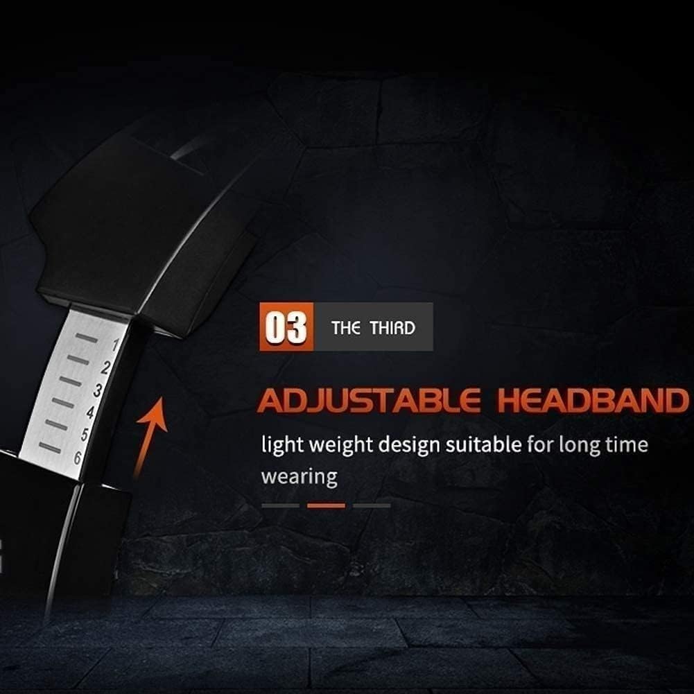 High-end USB Headset, 7.1 Surround Sound PC Gaming Headset with Cable and Noise Cancelling Mic Headphones for Laptops, Computer,with RGB Light
