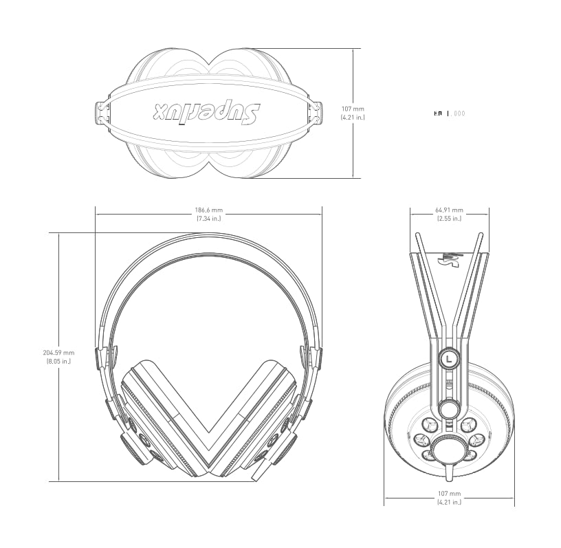 Superlux HD681 Semi-Open Studio Monitoring Headphones