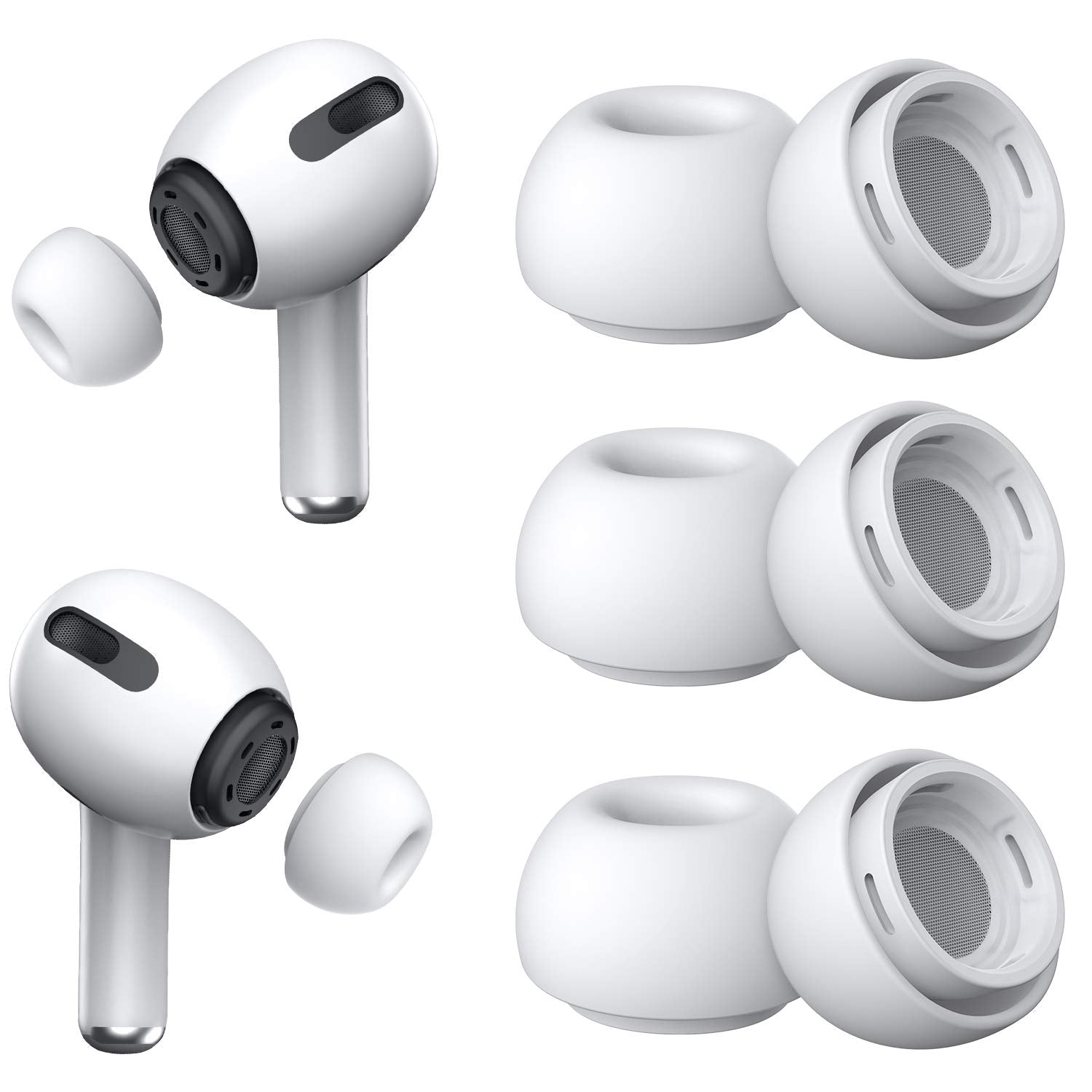 Replacement Ear Tips for AirPods Pro (3 Pairs Set)