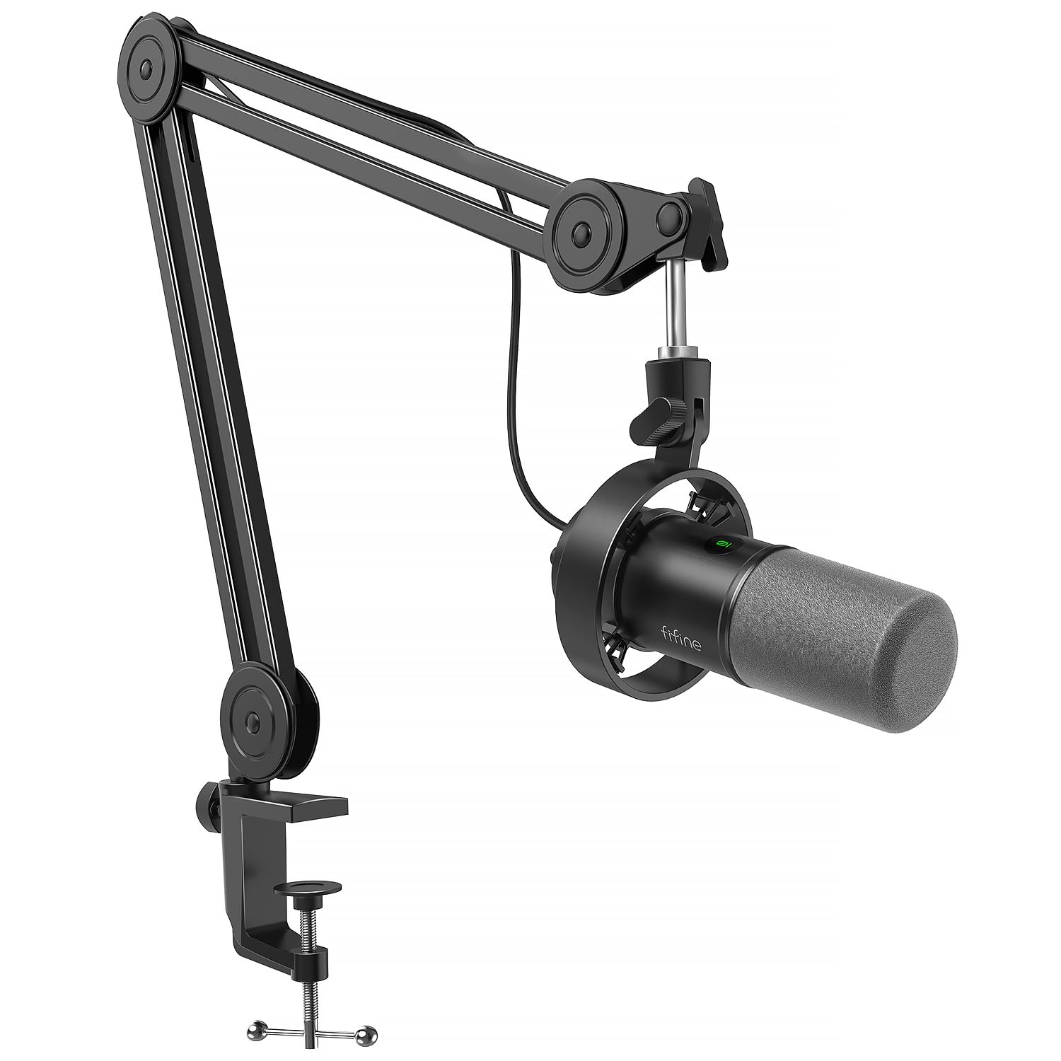 FIFINE K688 USB/XLR Dynamic Podcast Microphone Kit with Boom Arm