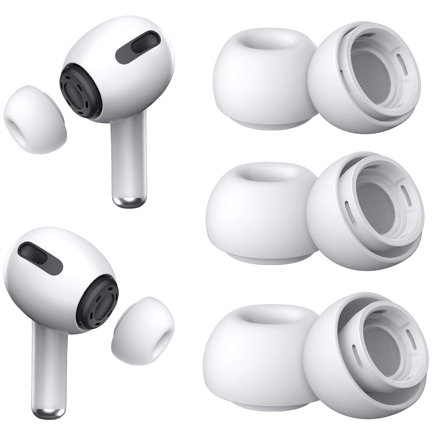 Replacement Ear Tips for AirPods Pro (3 Pairs Set)