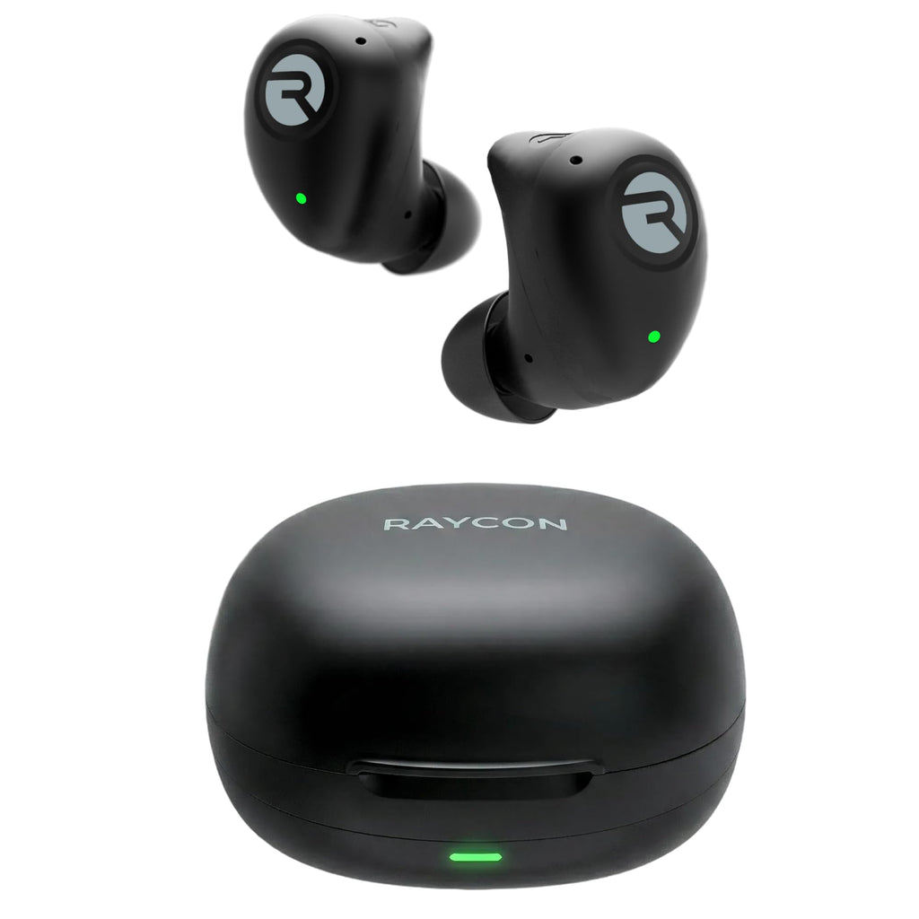 Raycon Fitness Bluetooth True Wireless Earbuds with Built in Mic 54 Hours of Battery IPX 7 Waterproof and Charging Case with Talk, Text, and Play Bluetooth 5.2 Portable Sport
