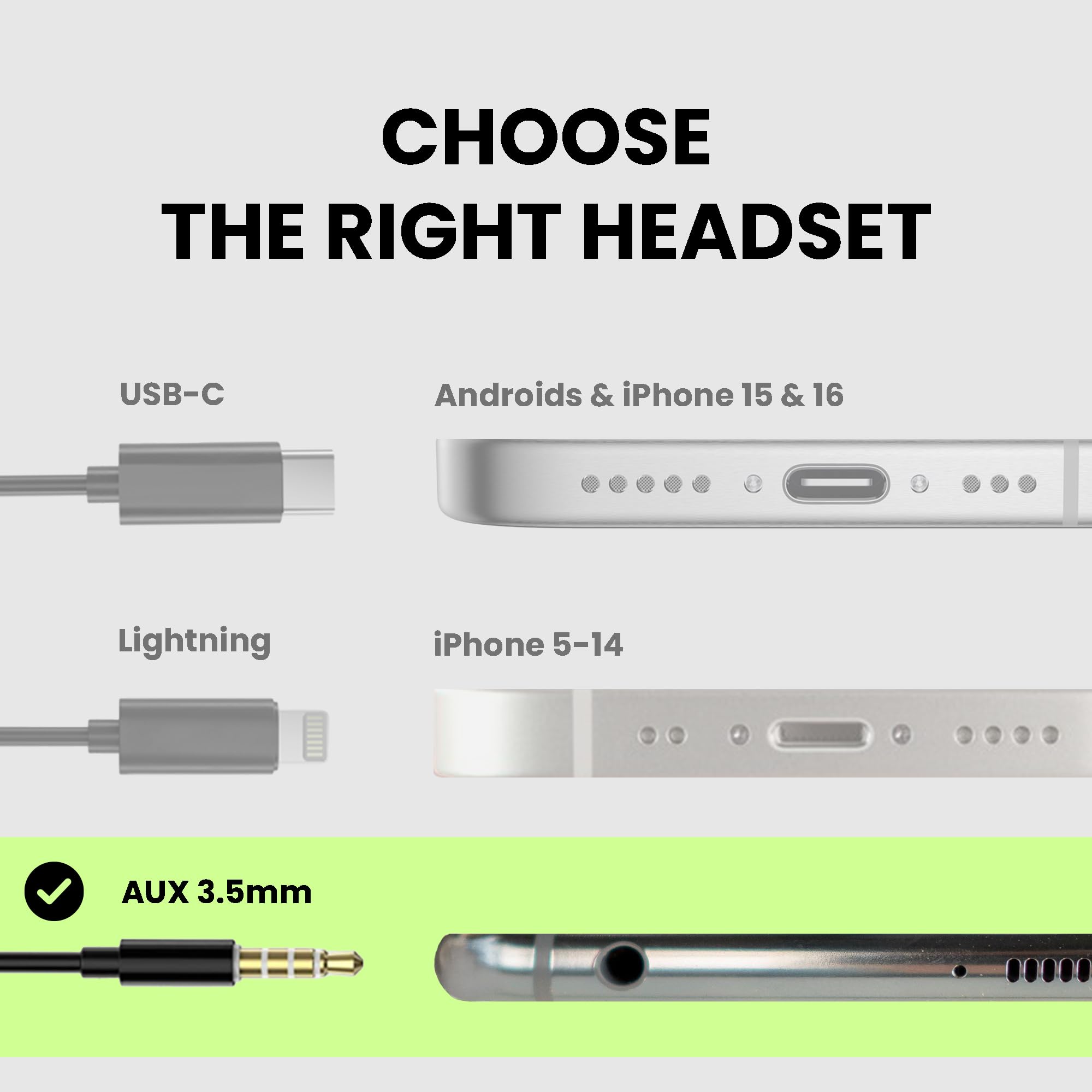 Avantree Wired Over Ear Headphones, in Ear Earbuds for Mobile Phones