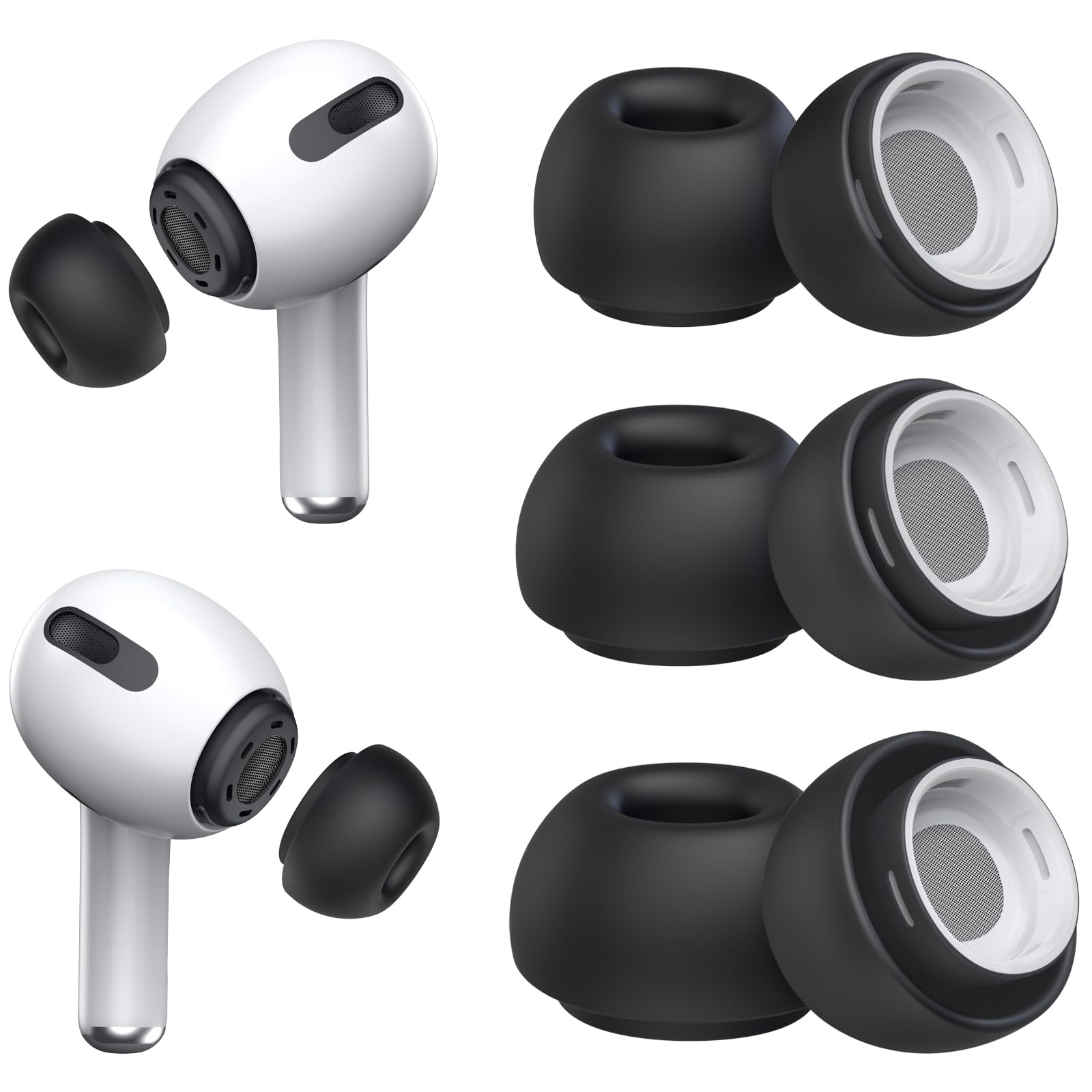 Replacement Ear Tips for AirPods Pro (3 Pairs Set)