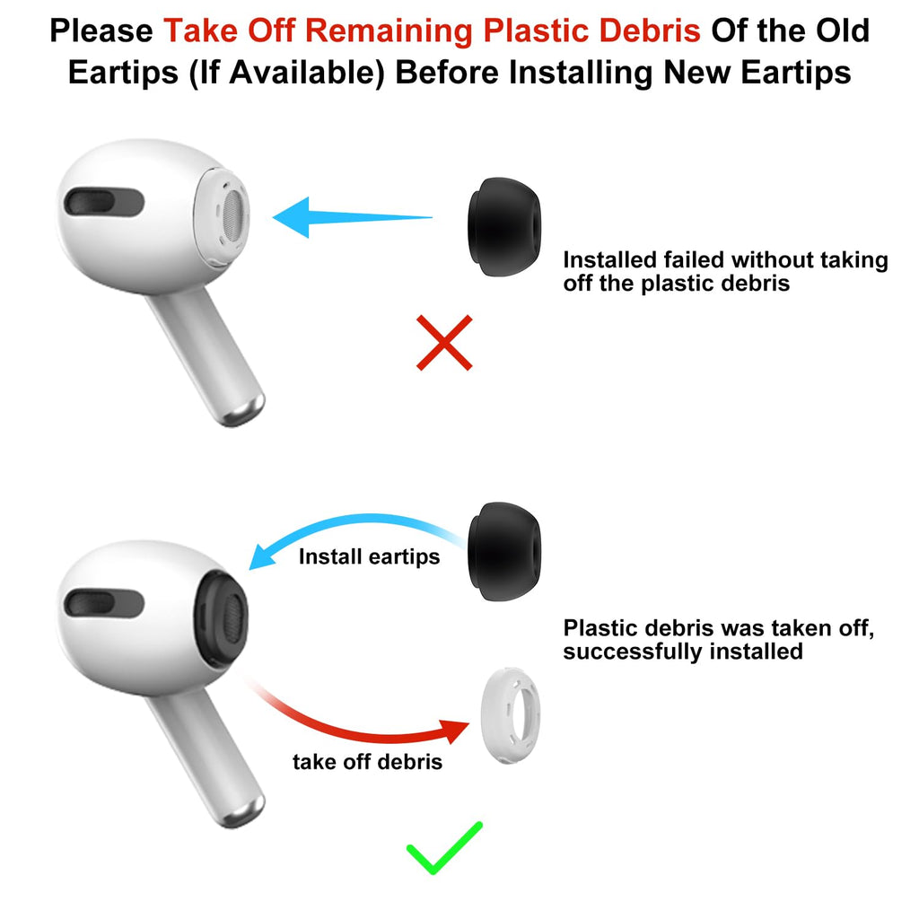 Replacement Ear Tips for AirPods Pro (3 Pairs Set)