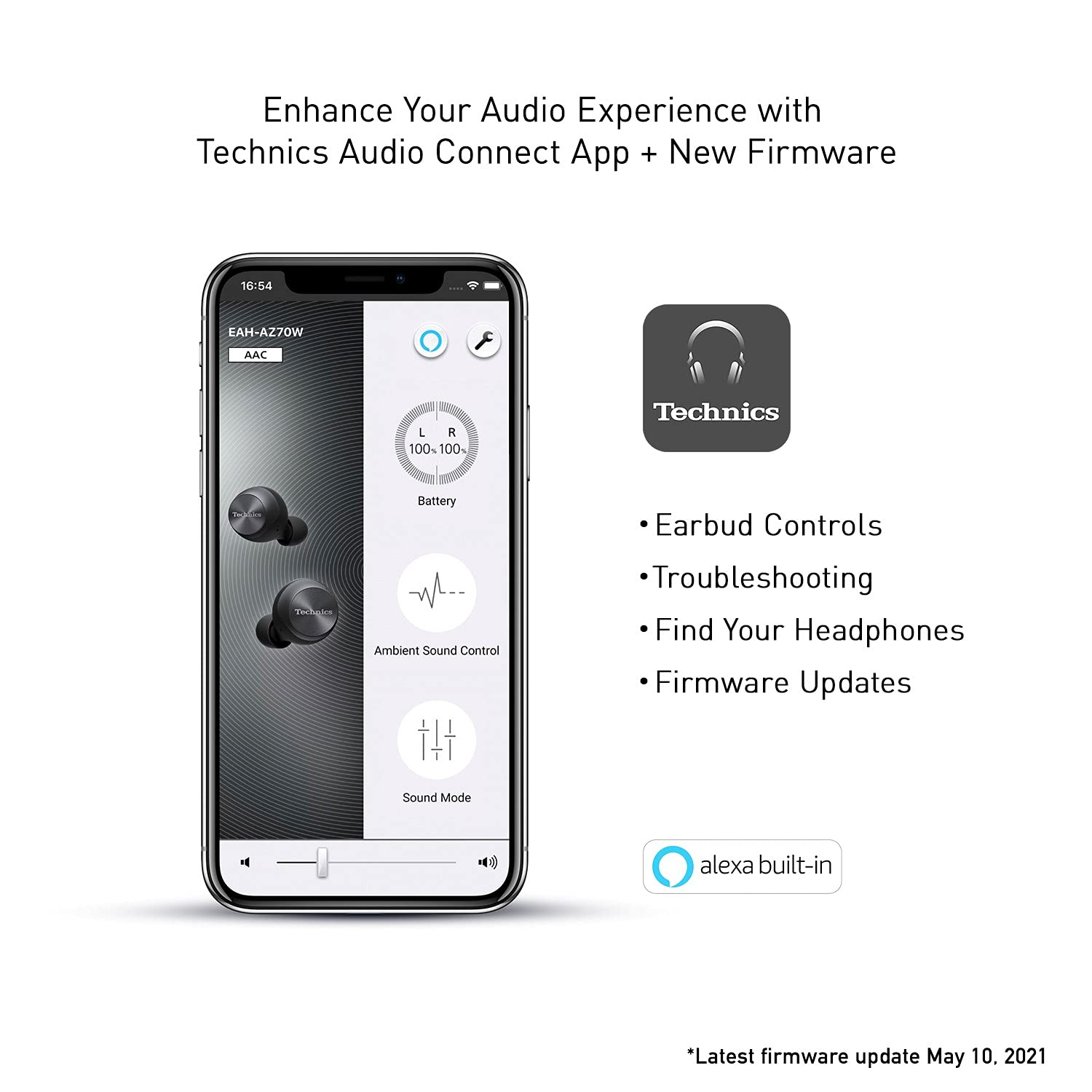 Technics Premium True Wireless Earbuds with Advanced Noise Cancelling, Dual Hybrid Technology, Hi-Fi Sound, Compact Design