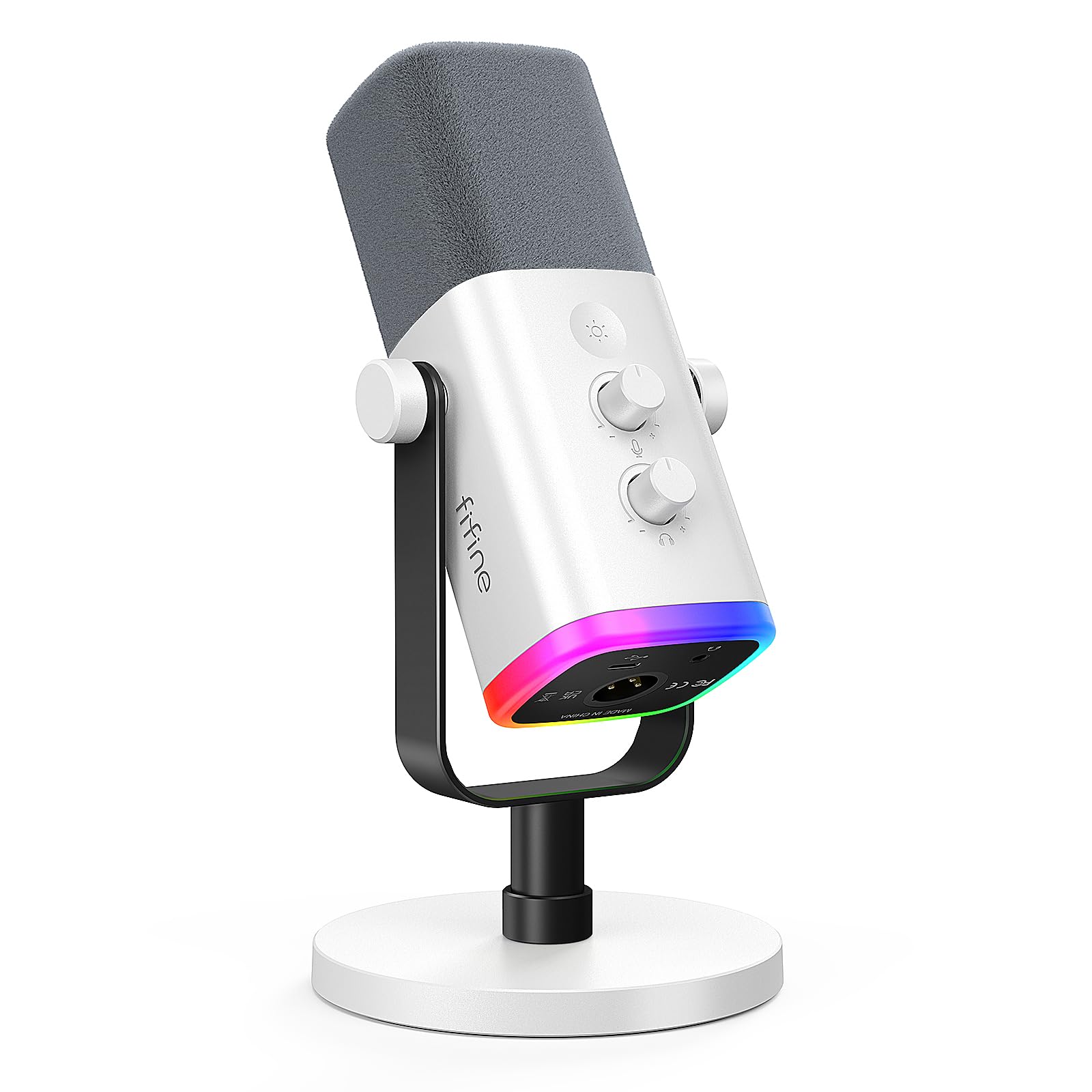 FIFINE AmpliGame AM8 XLR/USB Dynamic Microphone with RGB Lighting