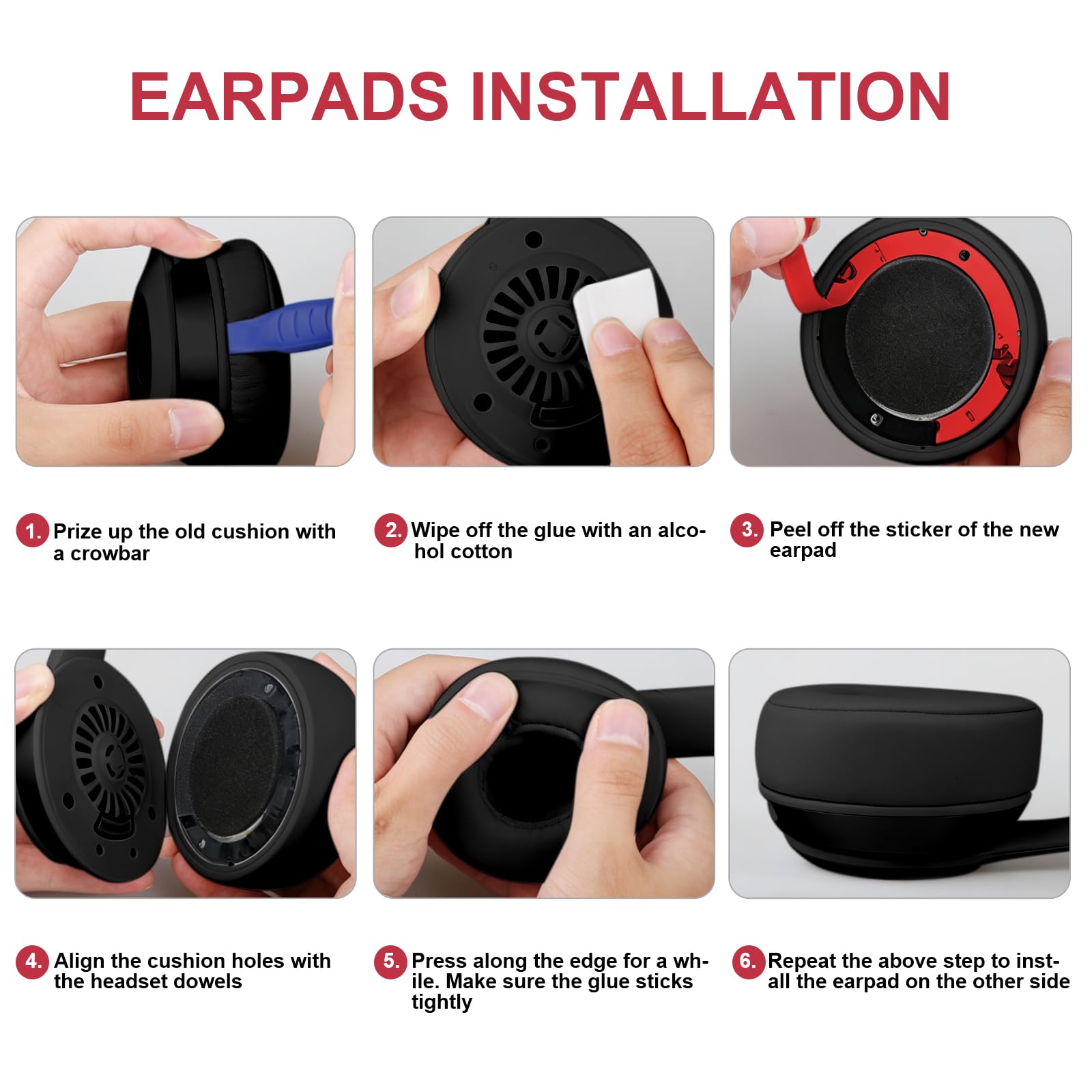 LTGEM Replacement Ear Pads for Beats Solo 2 & Solo 3 Headphones
