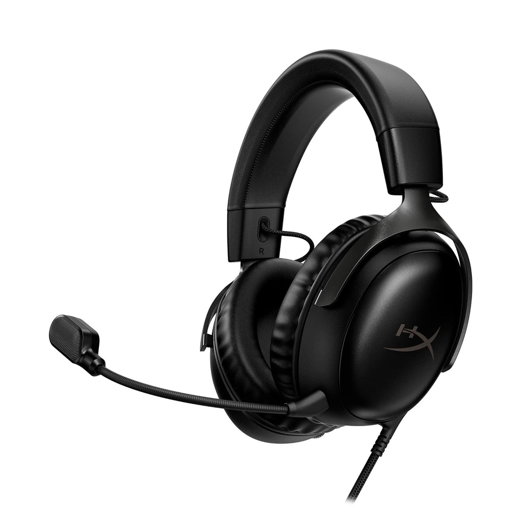 HyperX Cloud III – Wired Gaming Headset, PC, PS5, Xbox Series X|S, Angled 53mm Drivers, DTS, Memory Foam, Durable Frame, Ultra-Clear 10mm Mic, USB-C, USB-A, 3.5mm