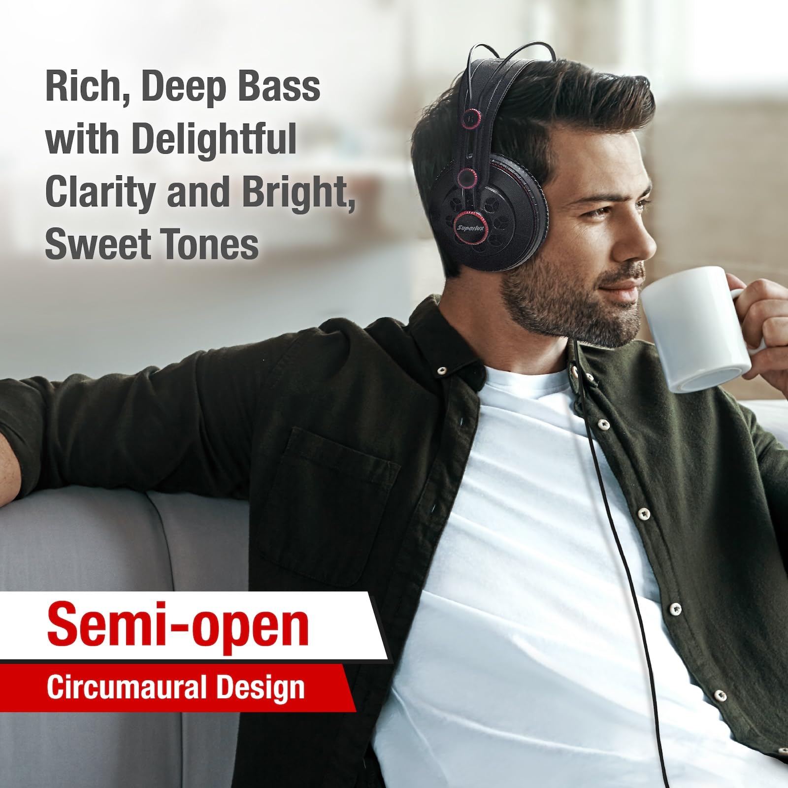 Superlux HD681 Semi-Open Studio Monitoring Headphones