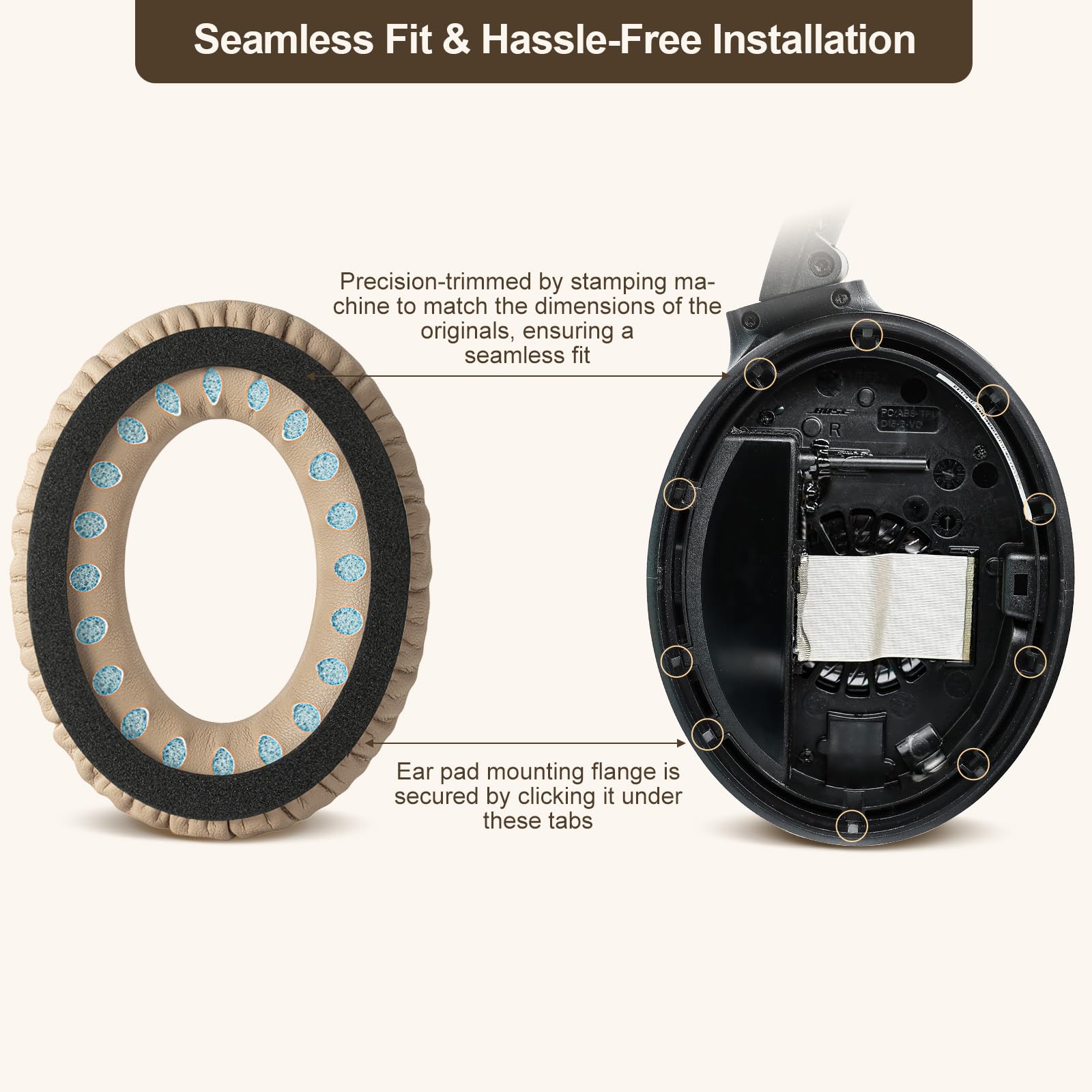 Replacement Ear Pads for Bose QC & SoundLink AE2 Headphones