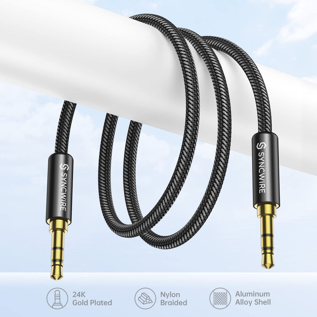 Syncwire Nylon Braided 3.5mm AUX Audio Cable Male to Male