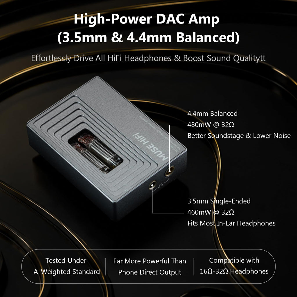 MUSEHiFi M3 Ultra Portable Tube DAC Amp USB-C Dongle DAC