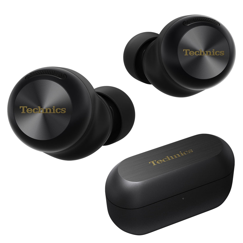 Technics Reference Class Hi-Fi Wireless Earbuds, Dolby Atmos with Head Tracking, Adaptive Noise Cancelling, 3 Device Multipoint, 10-hr Battery, Wireless Charging, Improved Fit - EAH-AZ100-K