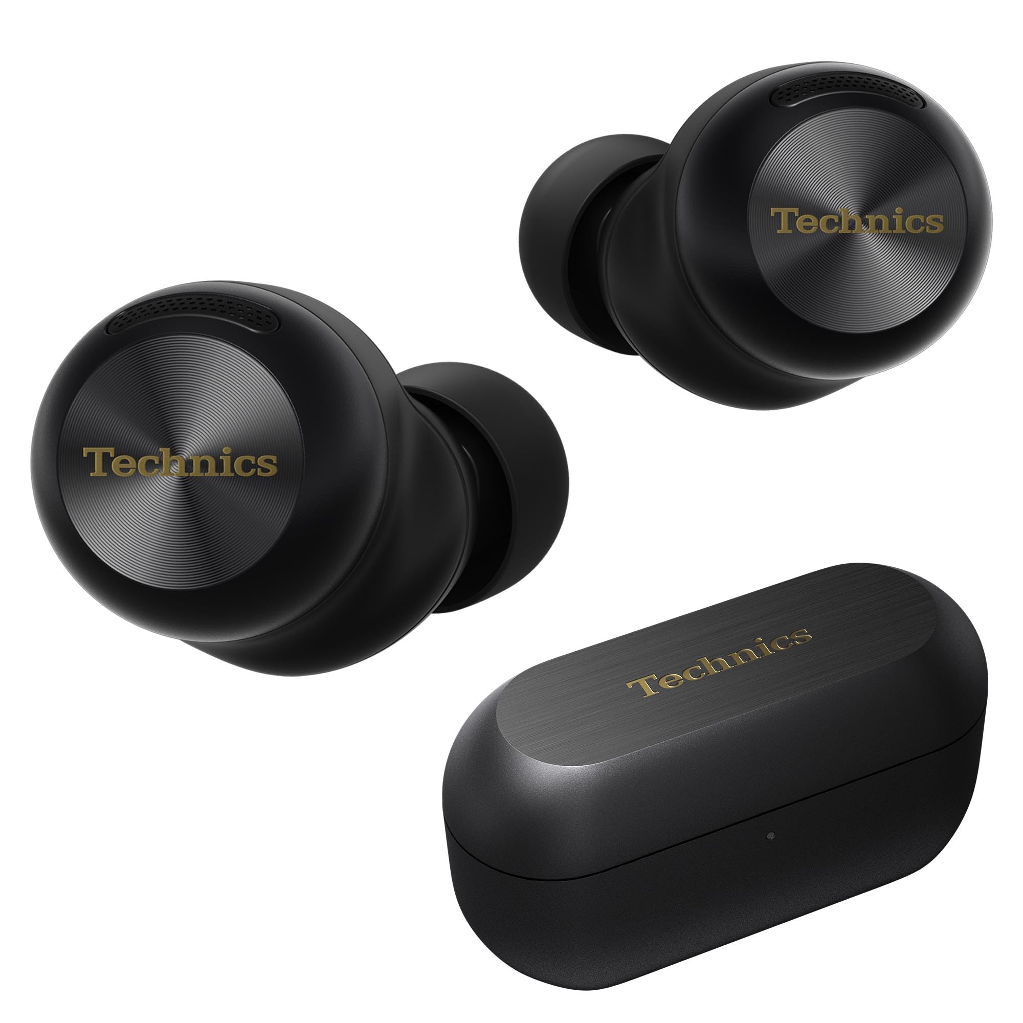 Technics Reference Class Hi-Fi Wireless Earbuds, Dolby Atmos with Head Tracking, Adaptive Noise Cancelling, 3 Device Multipoint, 10-hr Battery, Wireless Charging, Improved Fit - EAH-AZ100-K