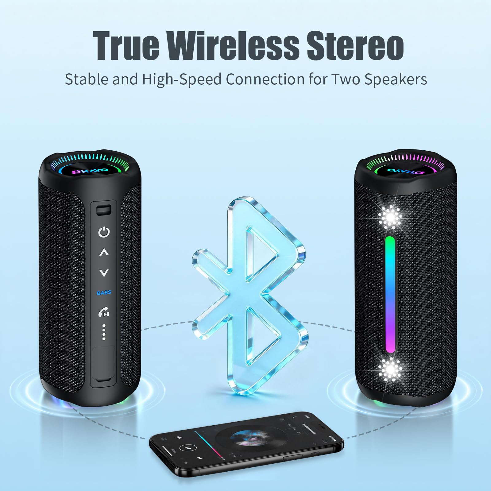 OHAYO 25W Waterproof Bluetooth Speaker with TWS