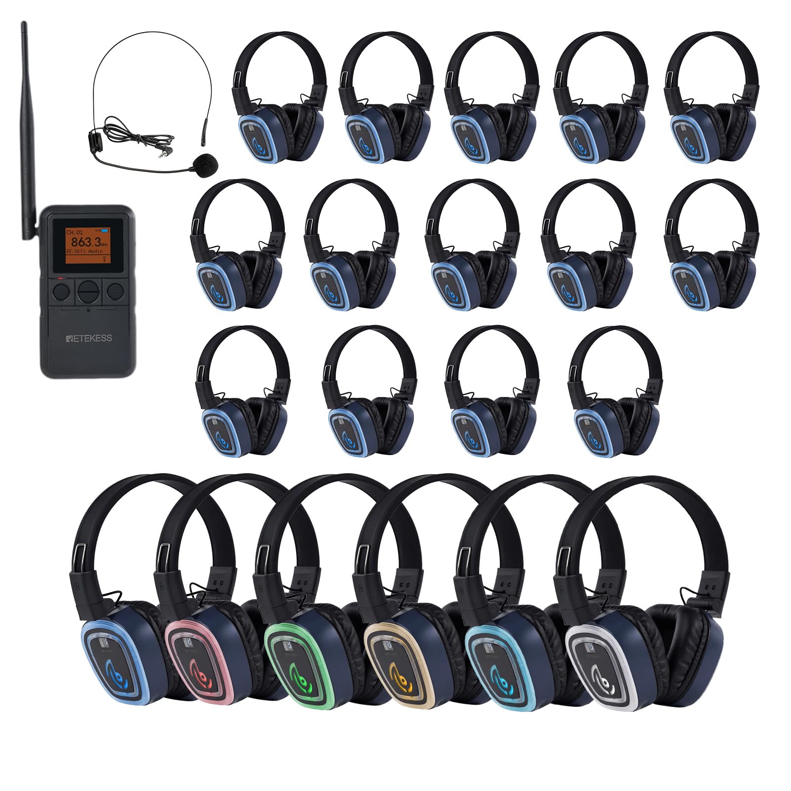 Retekess TA003P Silent Disco Wireless Headphone System