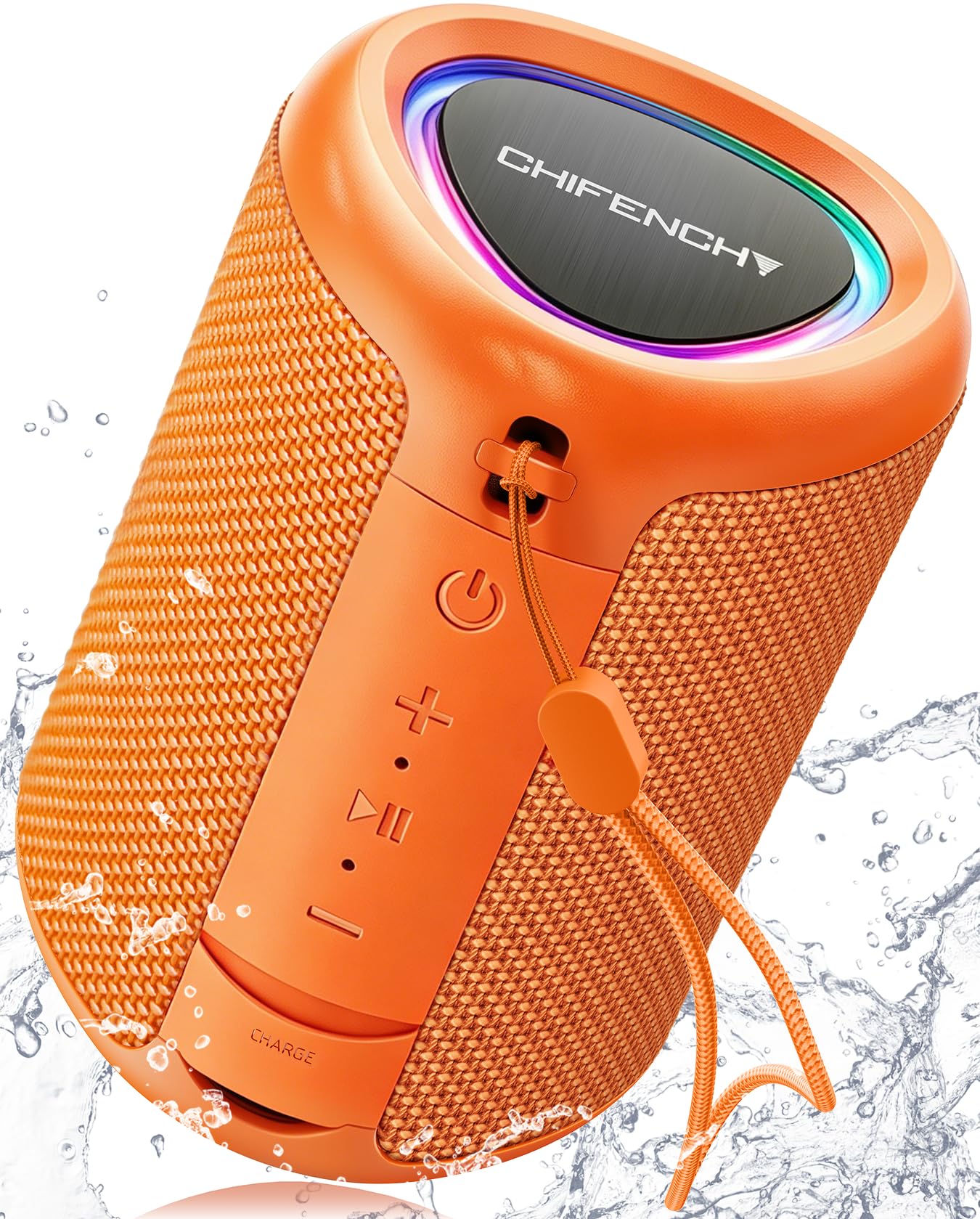Portable Bluetooth Speaker with Lights & IPX5 Waterproof