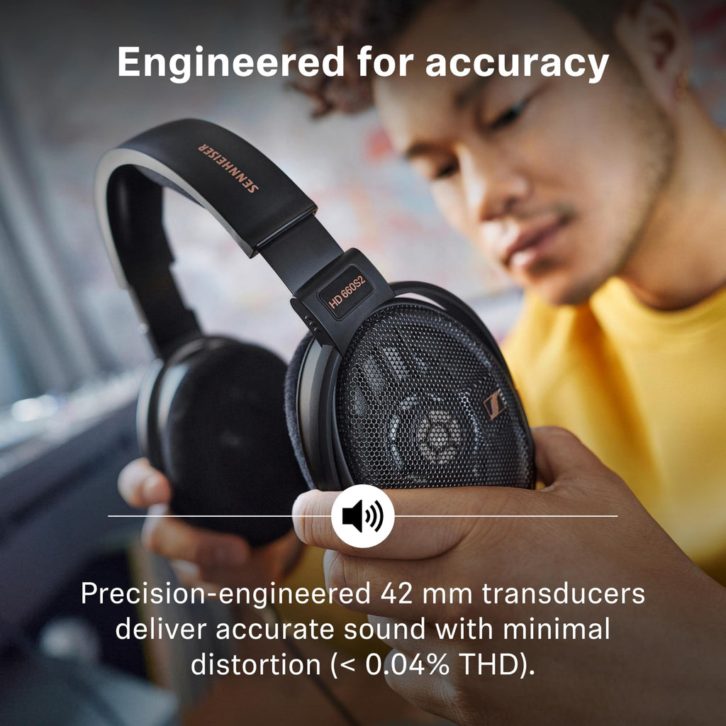 Sennheiser Consumer Audio HD 660S2 - Wired Audiophile Stereo Headphones with Deep Sub Bass, Optimized Surround, Transducer Airflow, Vented Magnet System and Voice Coil – Black