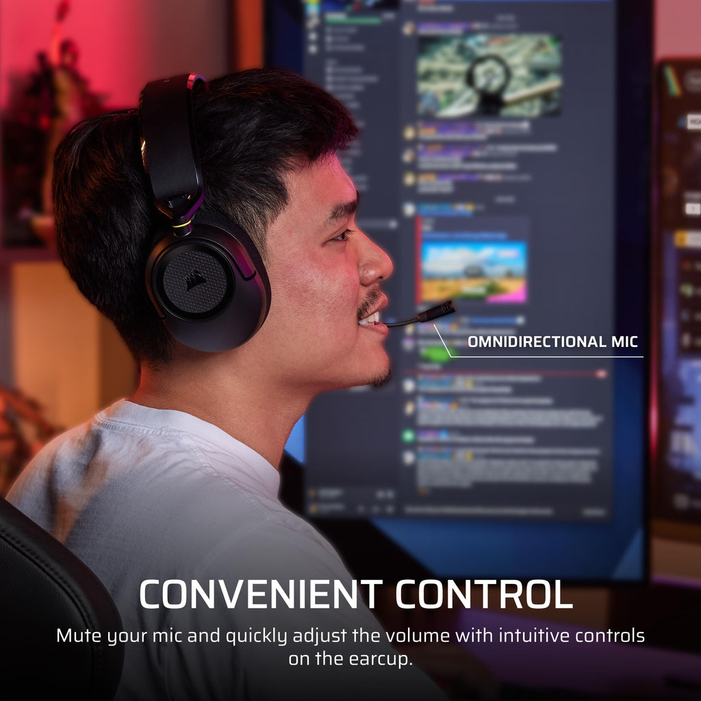 Corsair HS35 v3 Wired Gaming Headset with Mic – PC/PS5/PS4/Switch/Xbox/Mac, Lightweight Comfort, 3.5mm