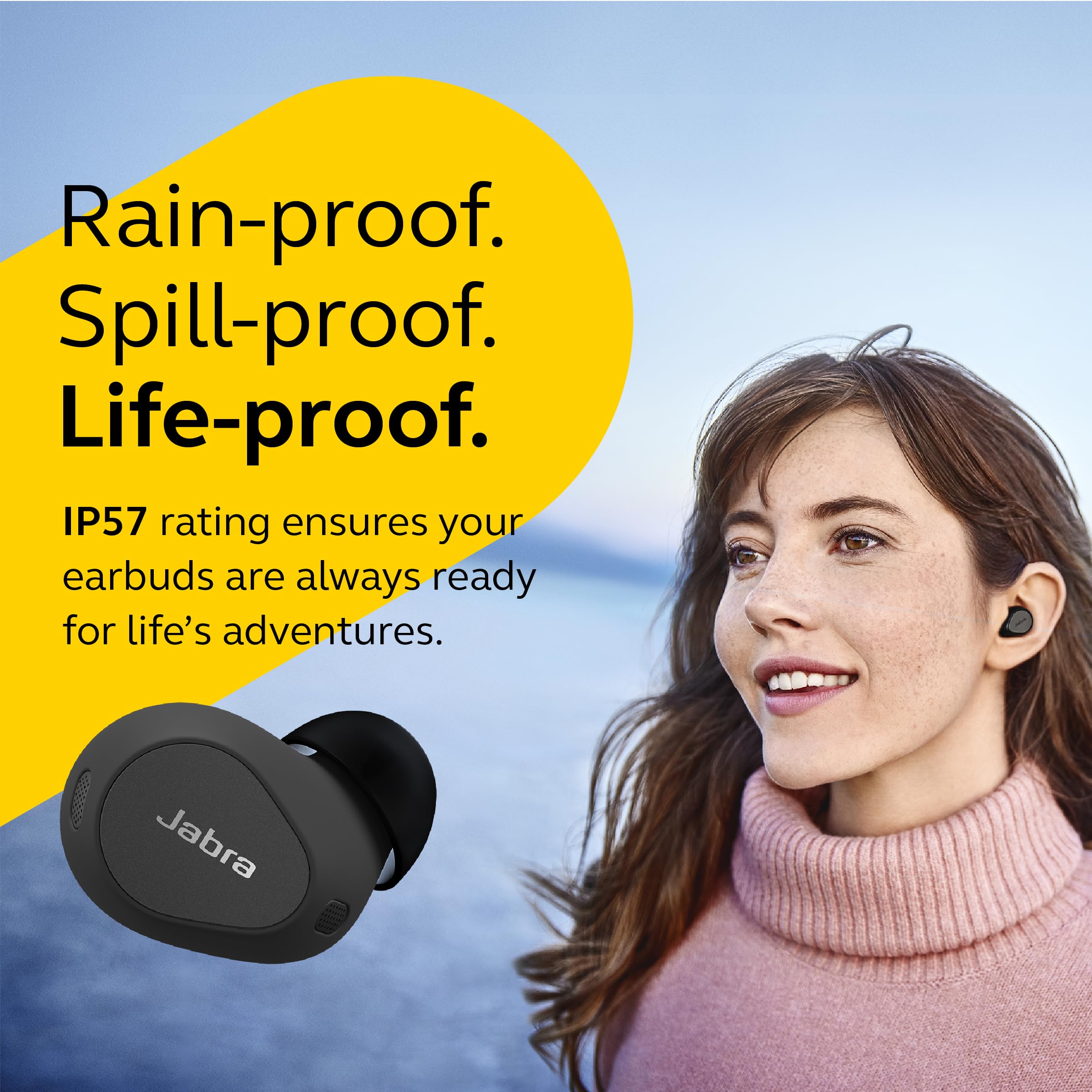 Jabra Elite 10 True Wireless Bluetooth Earbuds – Advanced Active Noise Cancelling with Dolby Atmos Surround Sound, All-Day Comfort, Multipoint, Crystal-Clear Calls – Matte Black
