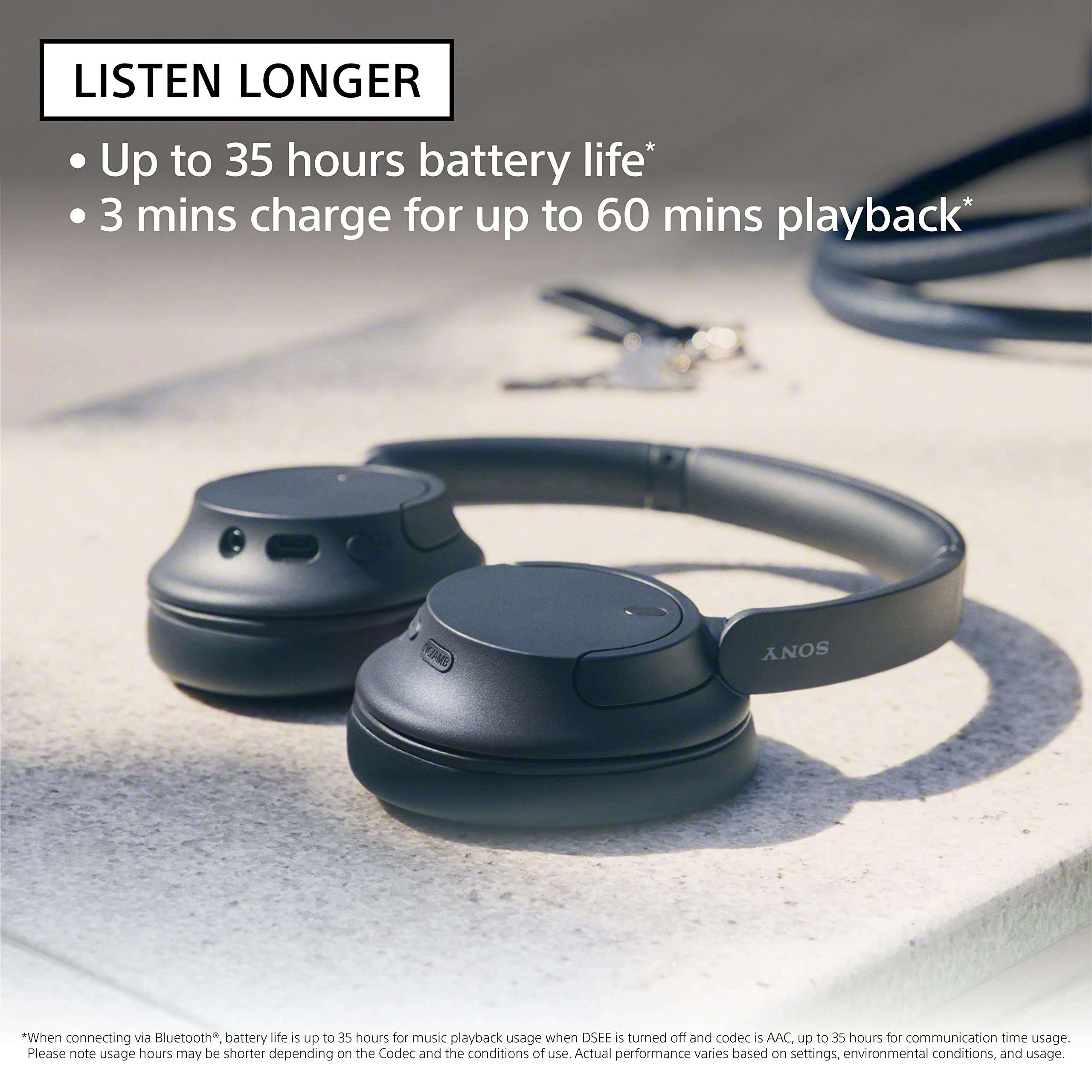 Sony WH-CH720N Noise Canceling Wireless Headphones Bluetooth Over The Ear Headset with Microphone