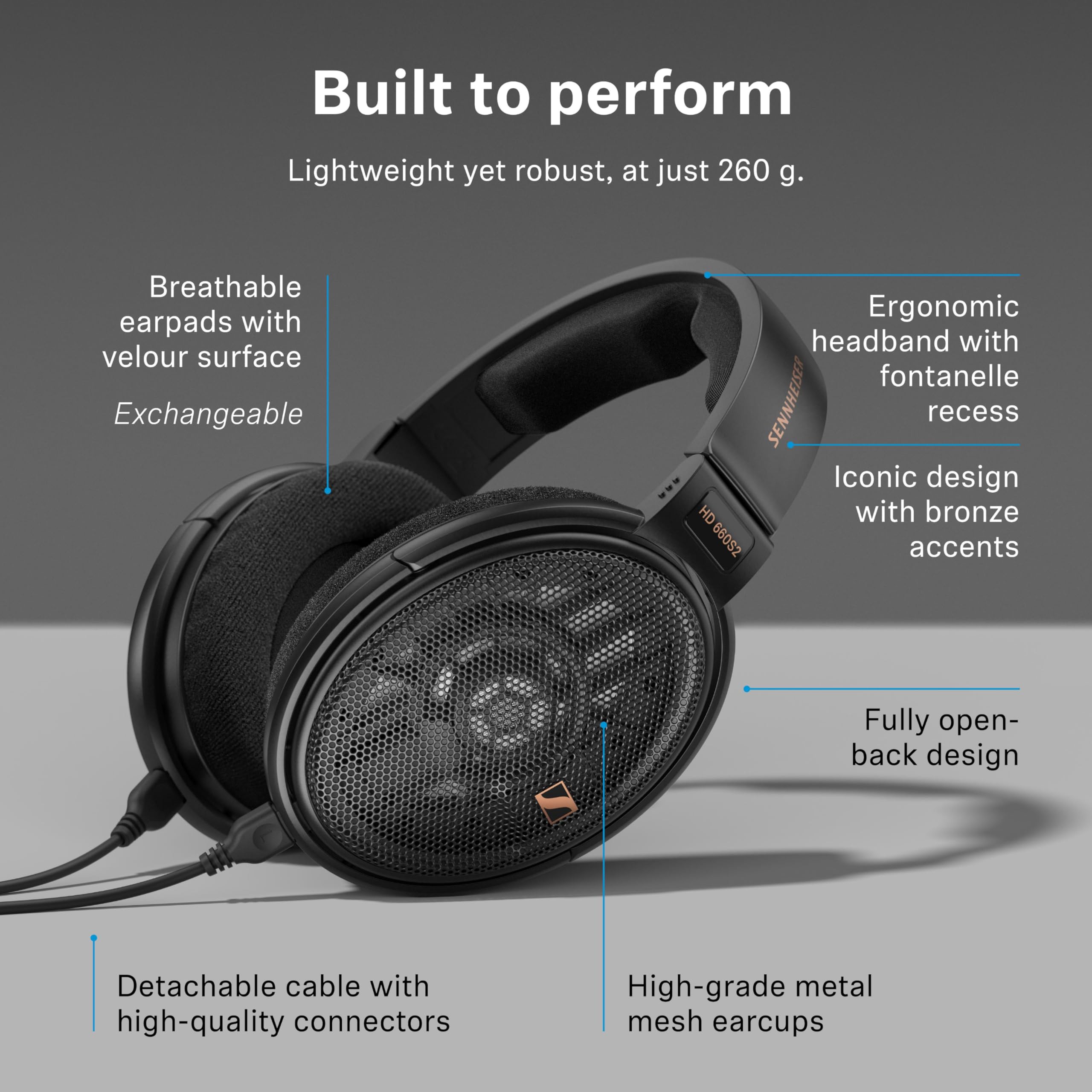Sennheiser Consumer Audio HD 660S2 - Wired Audiophile Stereo Headphones with Deep Sub Bass, Optimized Surround, Transducer Airflow, Vented Magnet System and Voice Coil – Black