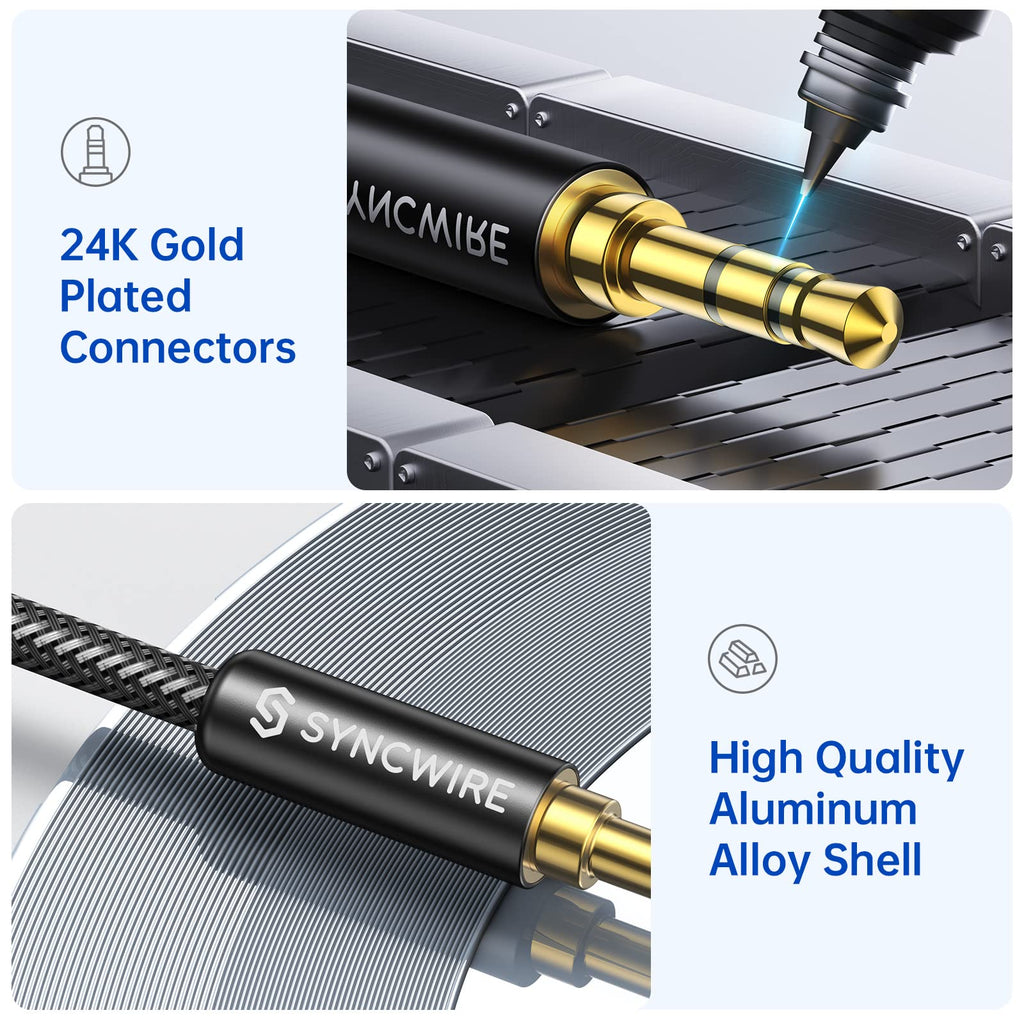 Syncwire Nylon Braided 3.5mm AUX Audio Cable Male to Male
