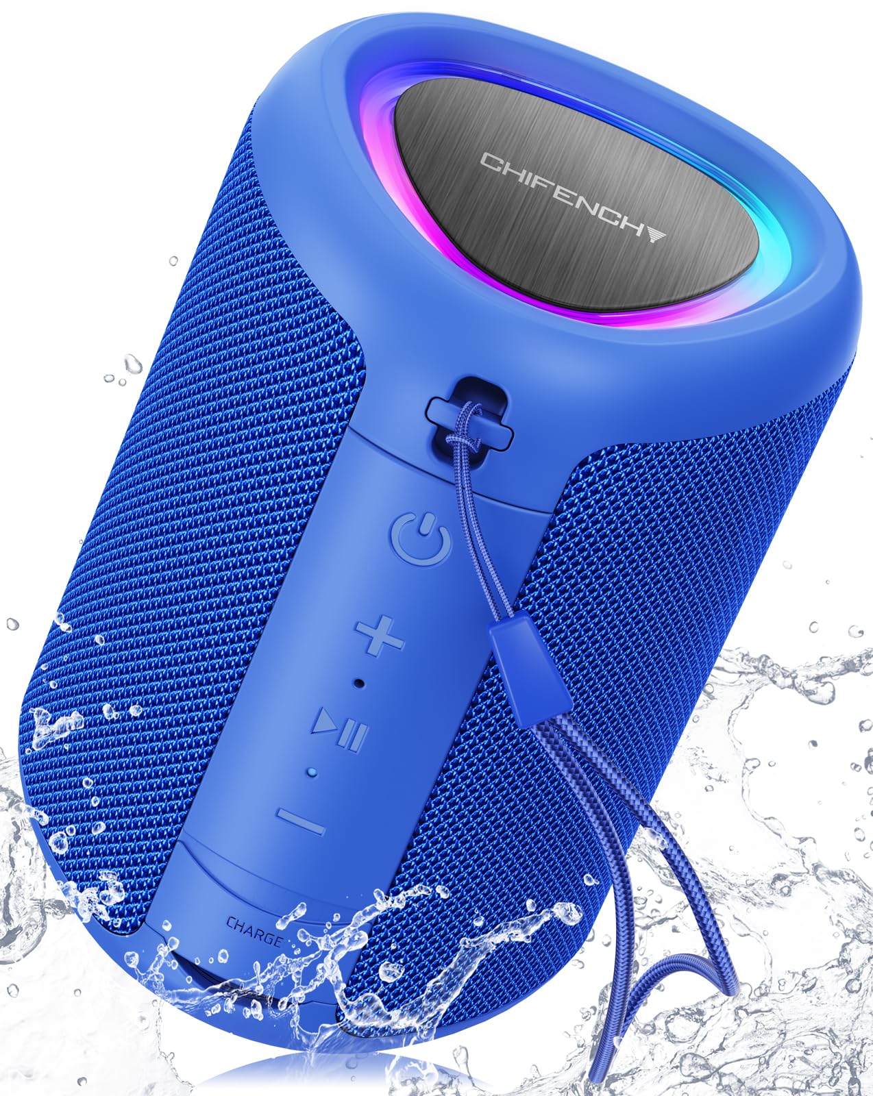 Portable Bluetooth Speaker with Lights & IPX5 Waterproof